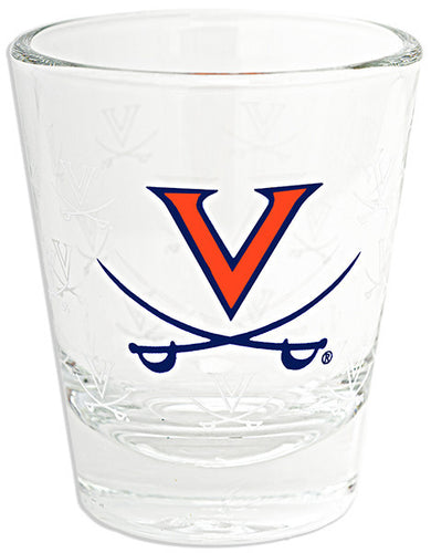 Shot Glass Satin Etch Repeat University of Virginia