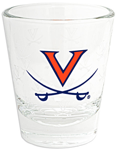 Shot Glass Satin Etch Repeat University of Virginia