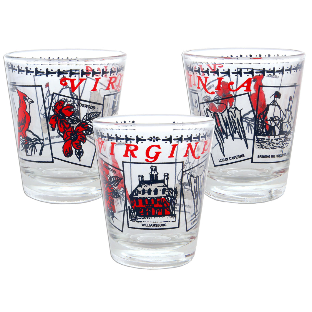 Shot Glass 5-Scenes Virginia