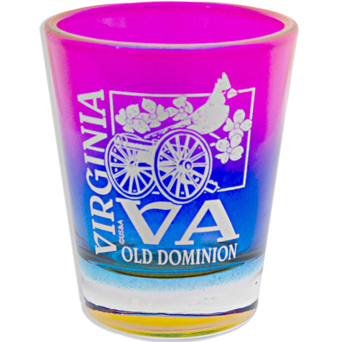 Shot Glass Rainbow Virginia VA Old Dominion