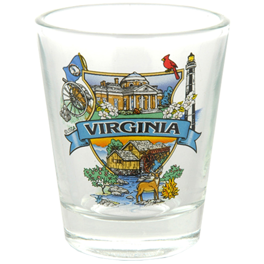 Shot Glass Clear Montage Virginia