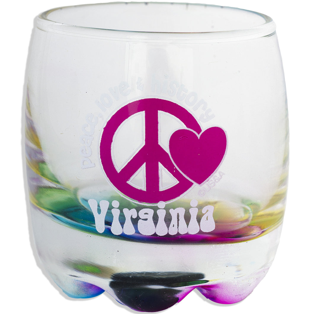 Shot Glass Round Tie Dye Virginia