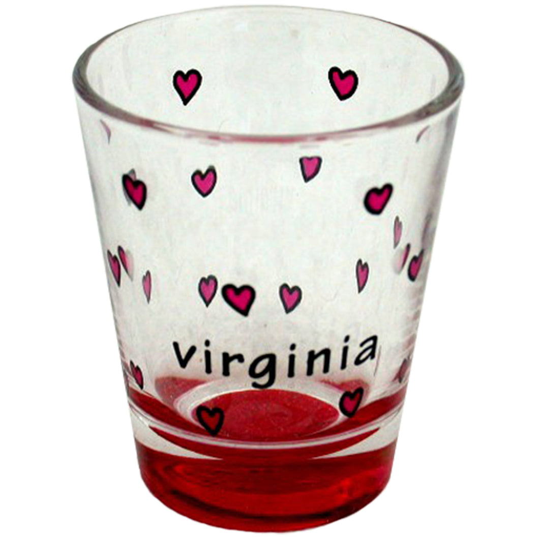 Shot Glass Multi Hearts Virginia