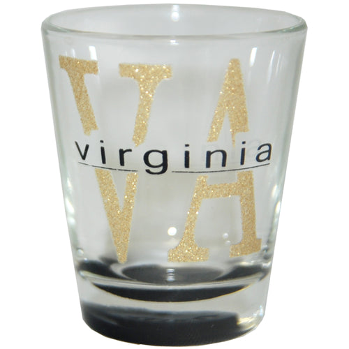 Shot Glass Glitter VA with Color Bottom
