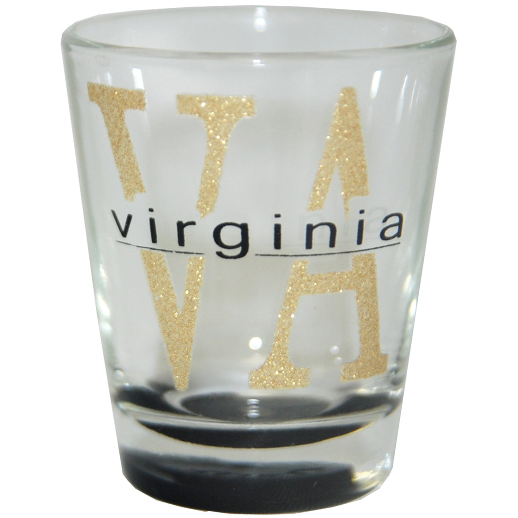 Shot Glass Glitter VA with Color Bottom