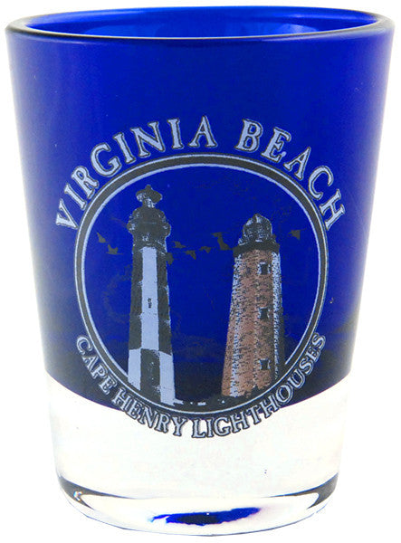 Shot Glass Cobalt Virginia Beach Cape Henry Lights