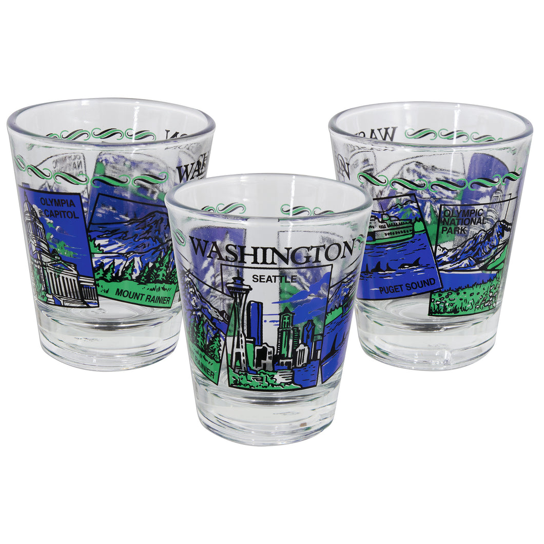 GLWA01 Shot Glass - Washington State 5 Scenes