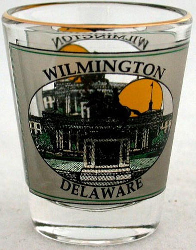 Shot Glass with Gold Wilmington Ovals