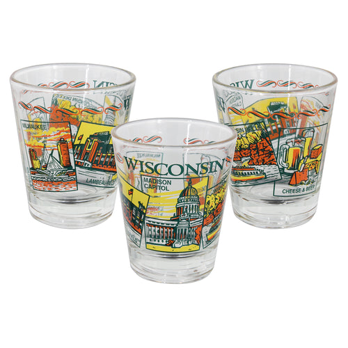 GLWI01 Shot Glass - Wisconsin 5 Scenes