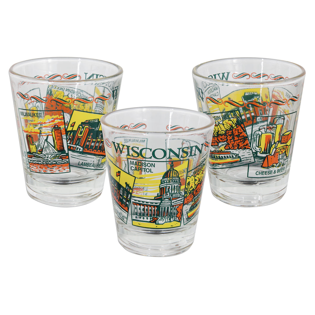 GLWI01 Shot Glass - Wisconsin 5 Scenes