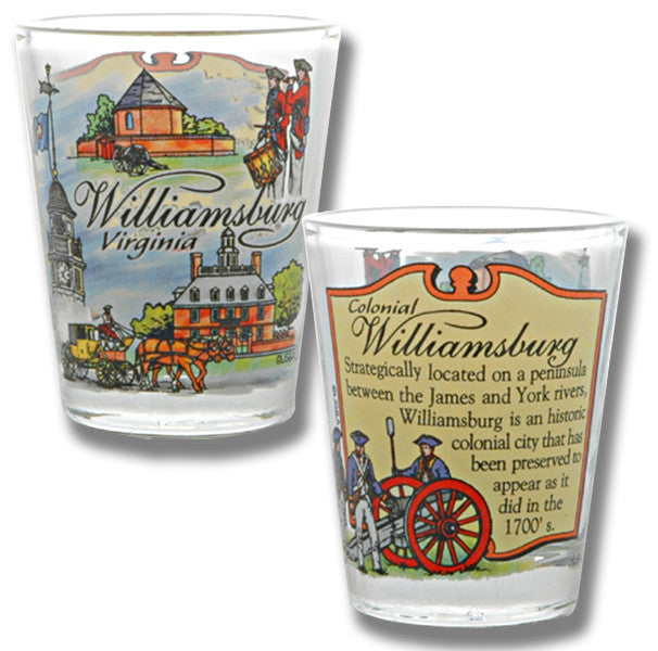 Shot Glass Williamsburg Wrap with History