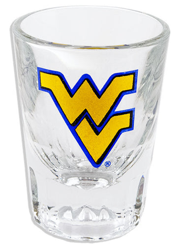 Shot Glass Heavy Fluted West Virginia University