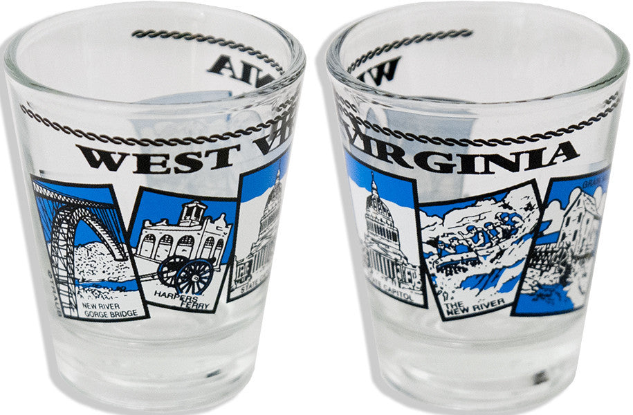 Shot Glass 5-Scenes West Virginia