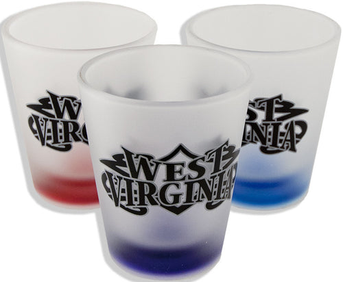 Shot Glass Frosted Tribal West Virginia