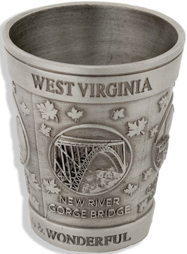 Shot Cup Pewter West Virginia
