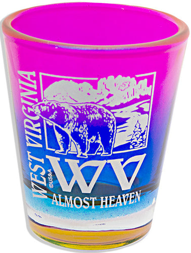 Shot Glass Rainbow West Virginia