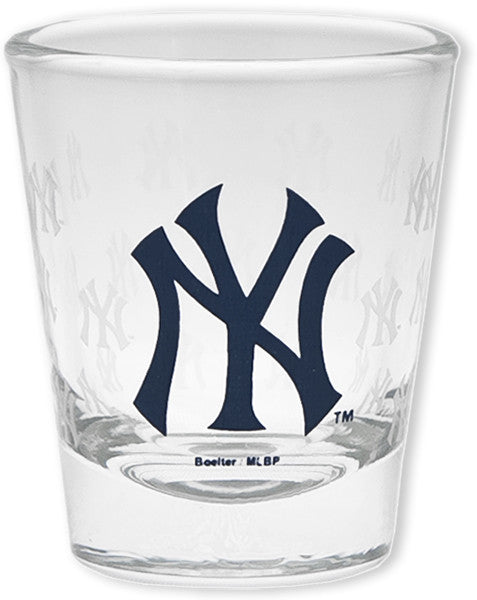 Shot Glass Satin Etch New York Yankees