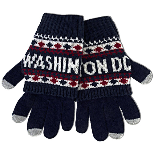 Knit Gloves - Washington DC NAVY/WHITE/RED