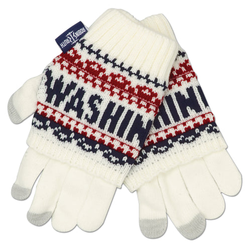 Knit Gloves - Washington DC WHITE/NAVY