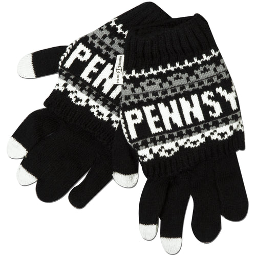 Knit Gloves - Pennsylvania BLACK/WHITE
