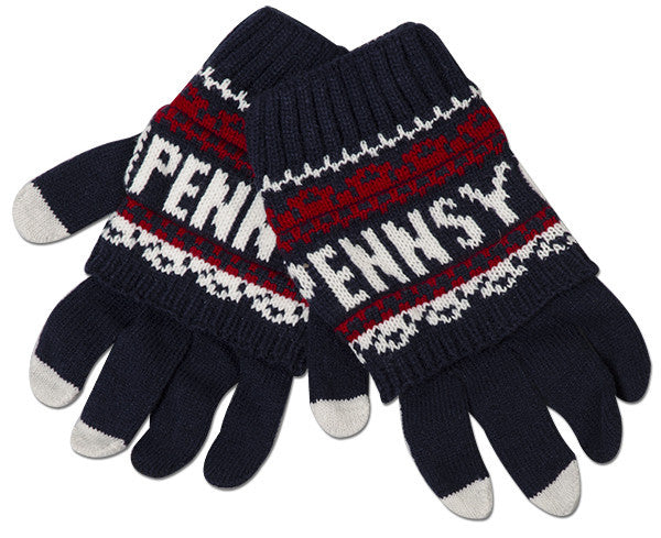 Knit Gloves - Pennsylvania RED/WHITE/BLUE