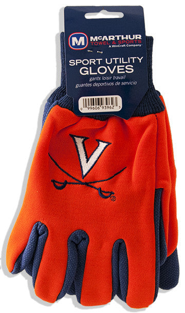 Gloves - University of Virginia Orange/Navy