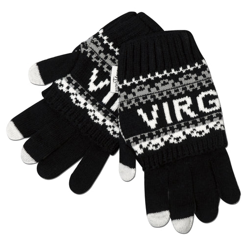 Knit Gloves - Virginia BLACK/WHITE