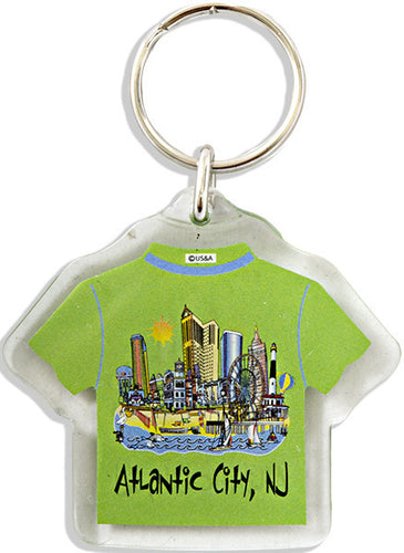 Key Ring Lucite T-Shirt Atlantic City
