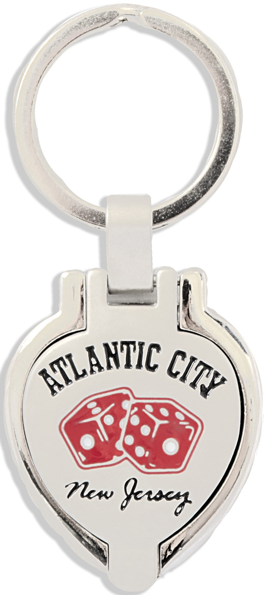 Key Ring Pewter Locket Atlantic City Dice