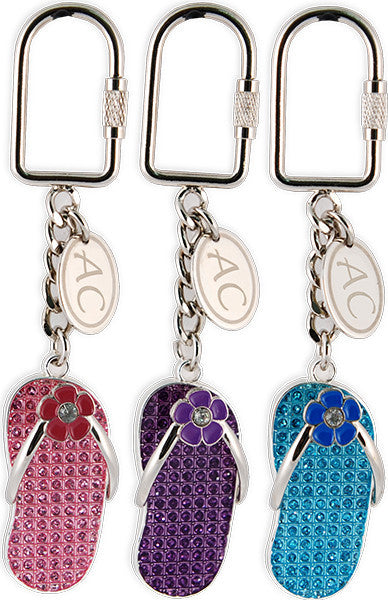 Key Ring Stained Glass Flip Flop AC