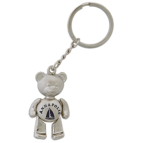 Key Ring Moving Bear Silver Annapolis