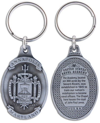 Key Ring Pewter Finish Annapolis