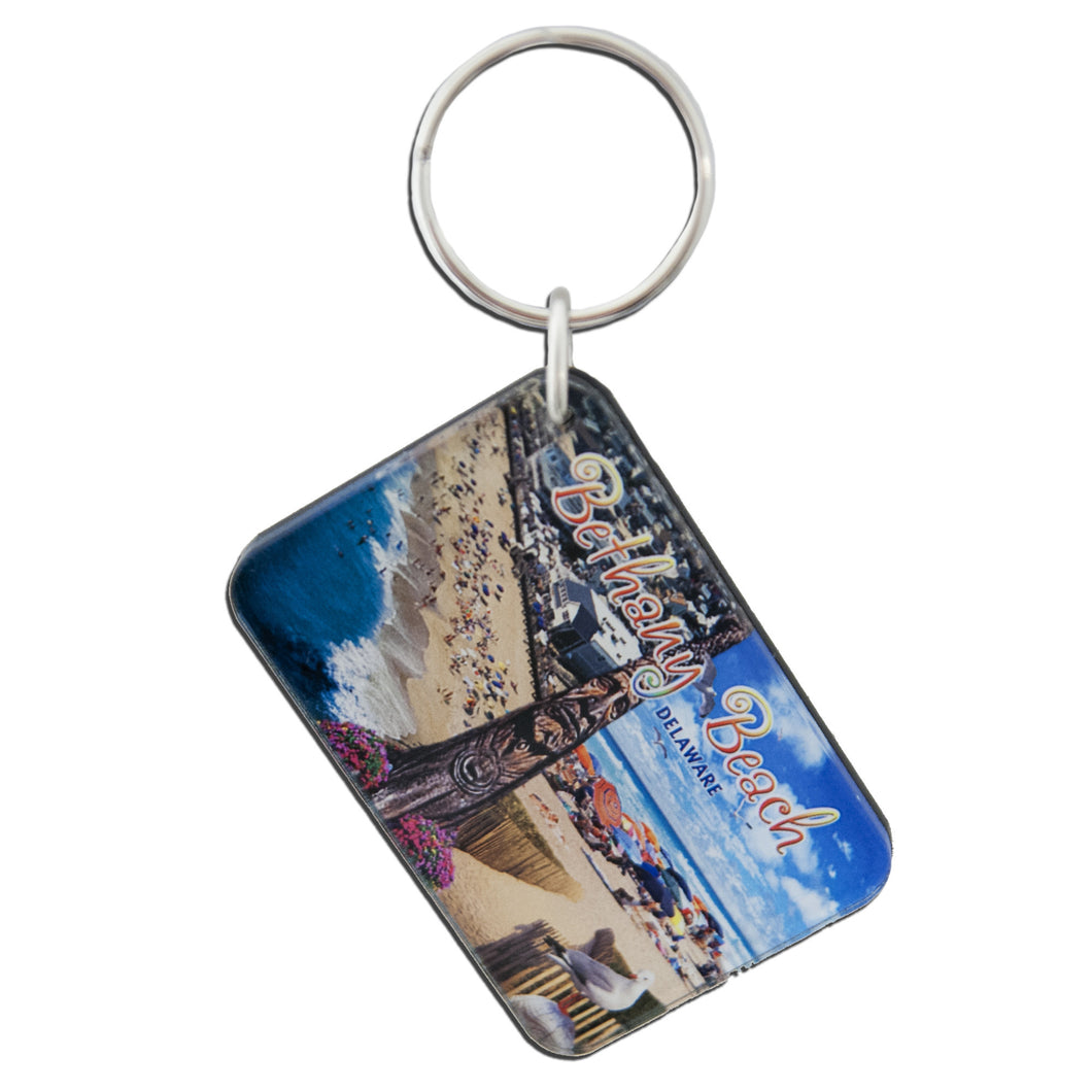 Key Ring Thick Lucite Bethany Beach Montage