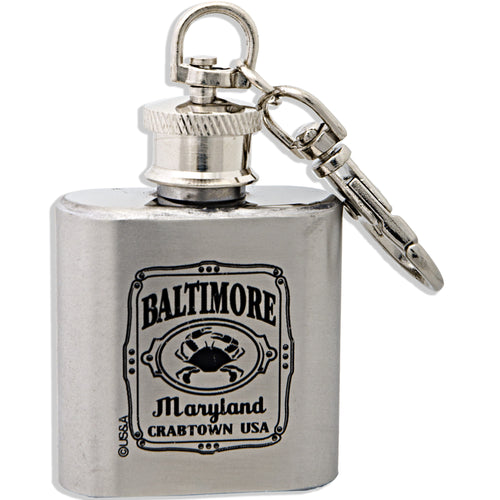 Key Ring Stainless Flask Baltimore