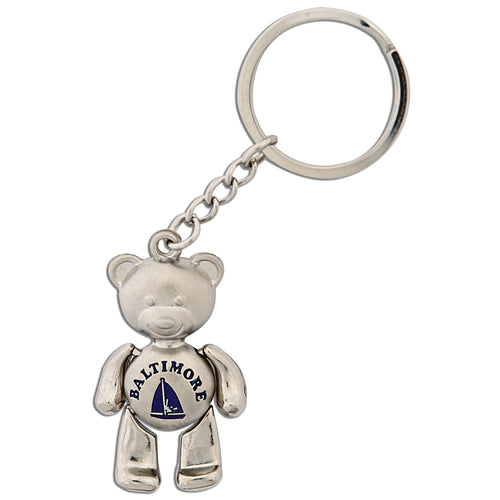 Key Ring Moving Bear Silver Baltimore