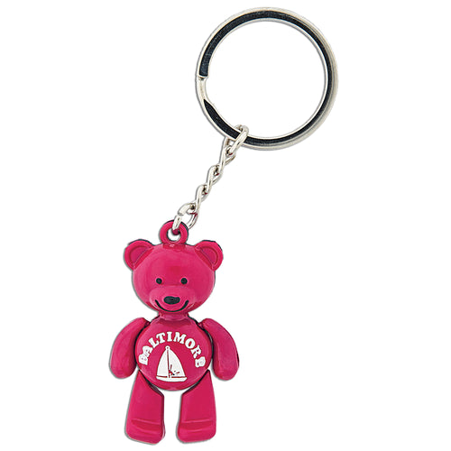 Key Ring Moving Bear Pink Baltimore