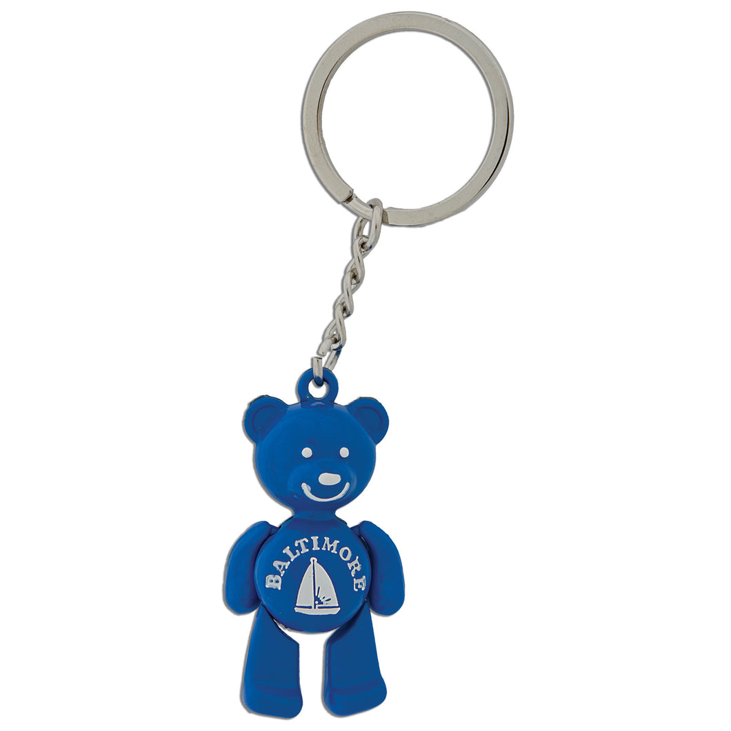 Key Ring Moving Bear Blue Baltimore