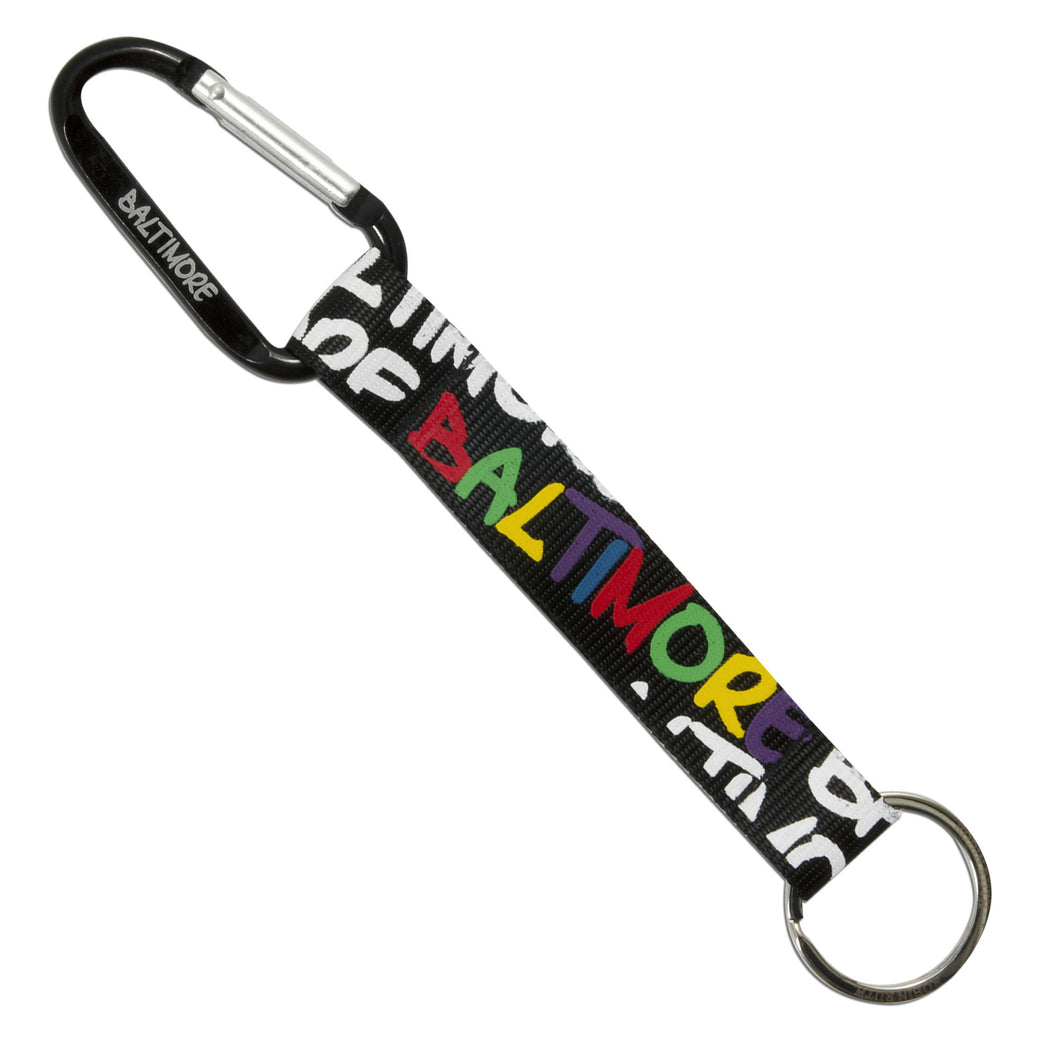 KRBM41 Key Ring with Clip - Baltimore NEON BLACK/MULTI