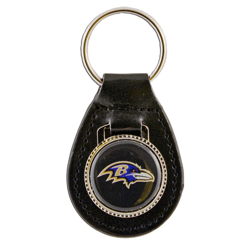 Key Ring Leather Fob Baltimore Ravens