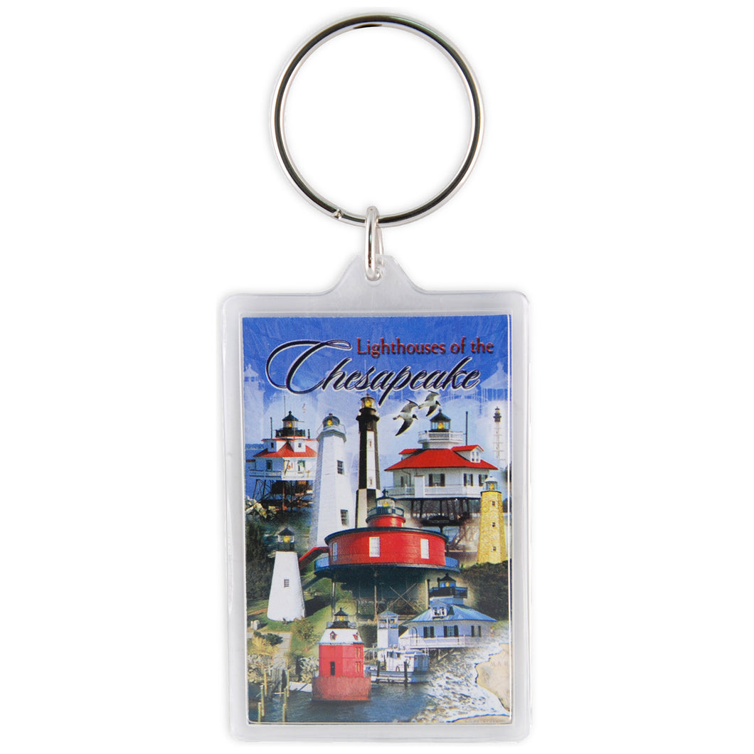 Key Ring 2x3 Lucite Lighthouses of the Chesapeake