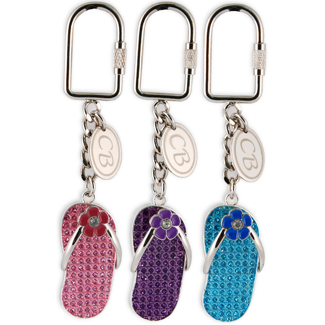 Key Ring Stained Glass Flip Flop Chesapeake Bay