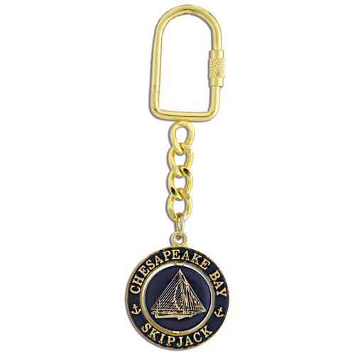 Key Ring Rotating Chesapeake Bay Skipjack