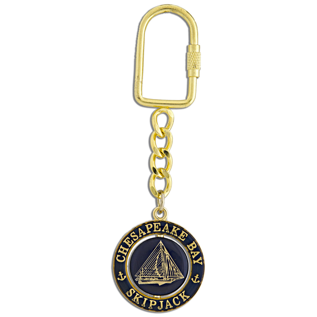 Key Ring Rotating Chesapeake Bay Skipjack