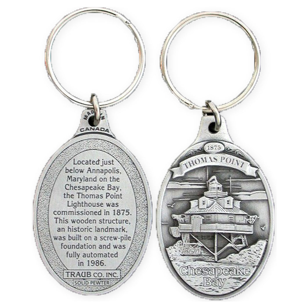 Key Ring Pewter Thomas Point Light