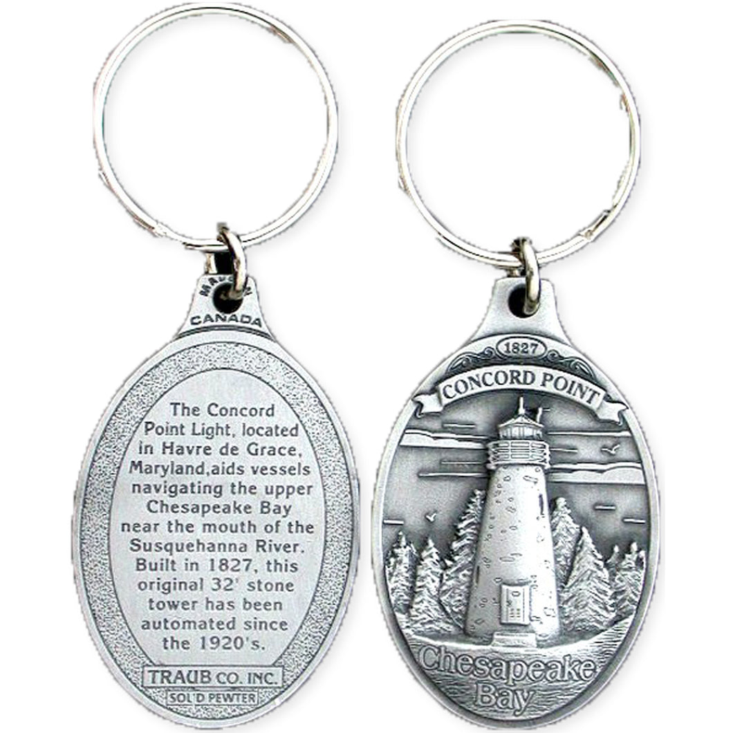 Key Ring Pewter Concord Point Light