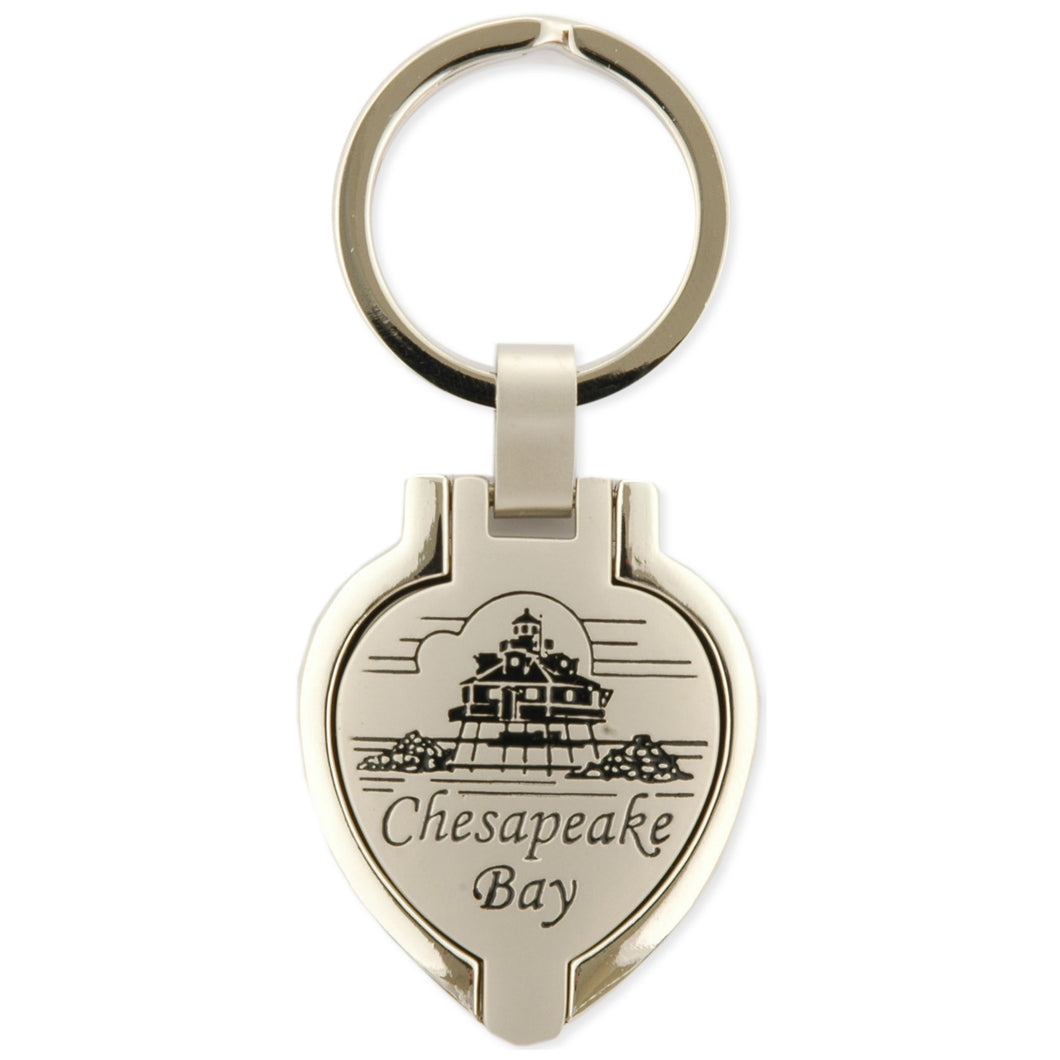 Key Ring Pewter Locket Chesapeake Bay