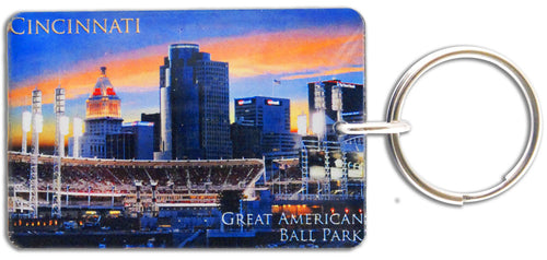 Key Ring Thick Lucite Cincinnati Ball Park