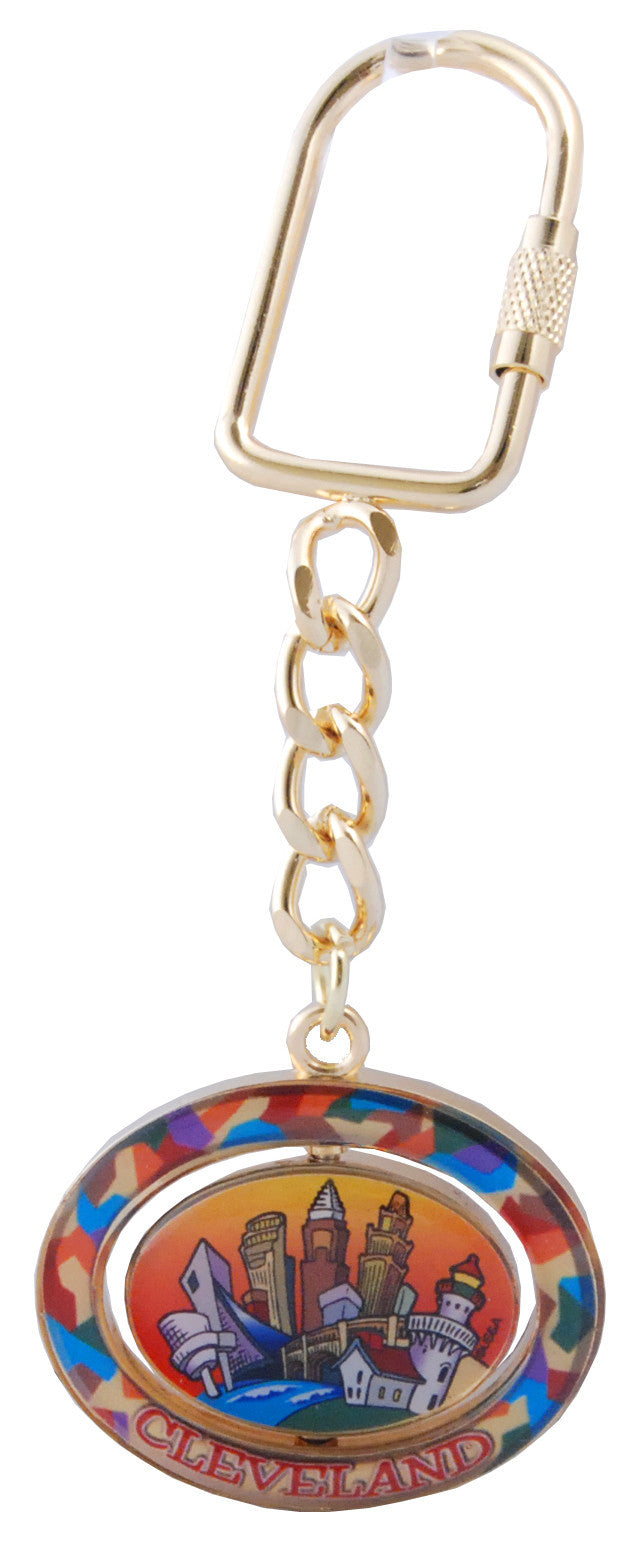 Key Ring Gold Rotator Cleveland Panorama
