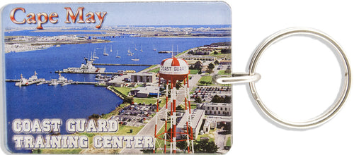 Key Ring Thick Lucite Cape May Coast Guard
