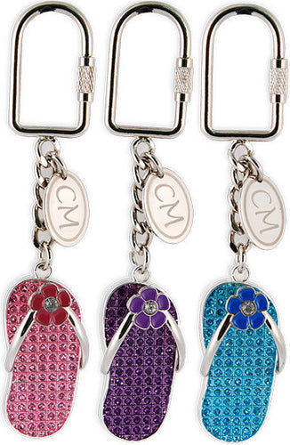 Key Ring Stained Glass Flip Flop Cape May
